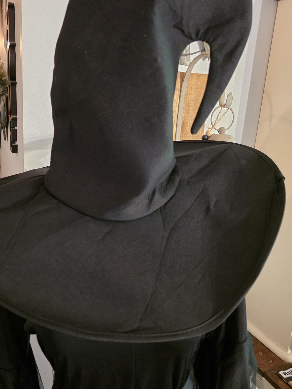 Spirit Black Long Sleeve Witch Dress with Flared Jagged Sleeves - Picture 5 of 9